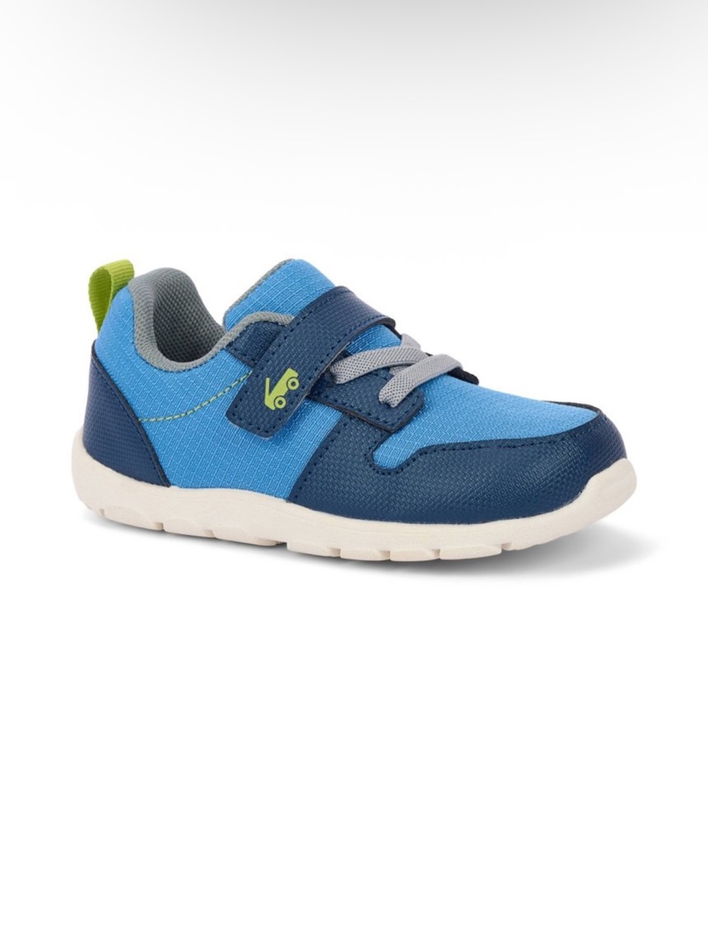 Kids Blue Lightweight Athletic Sneaker with Hook-and-Loop Strap